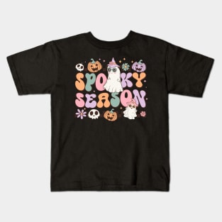 Retro Halloween Spooky Season Kids T-Shirt